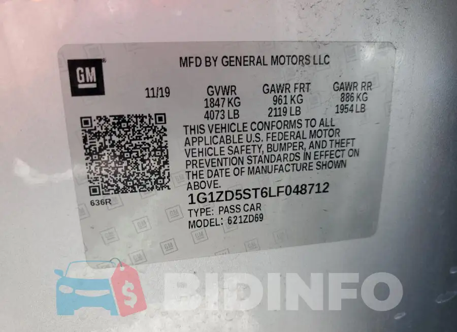 1G1ZD5ST6LF048712 Photo# 12