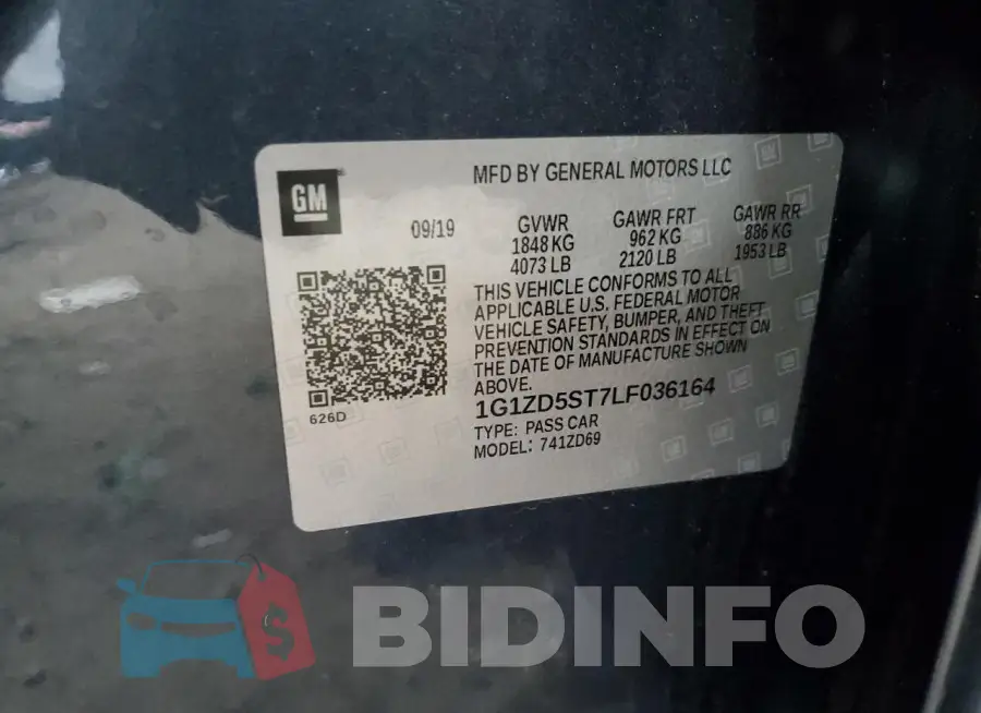 1G1ZD5ST7LF036164 Photo# 12