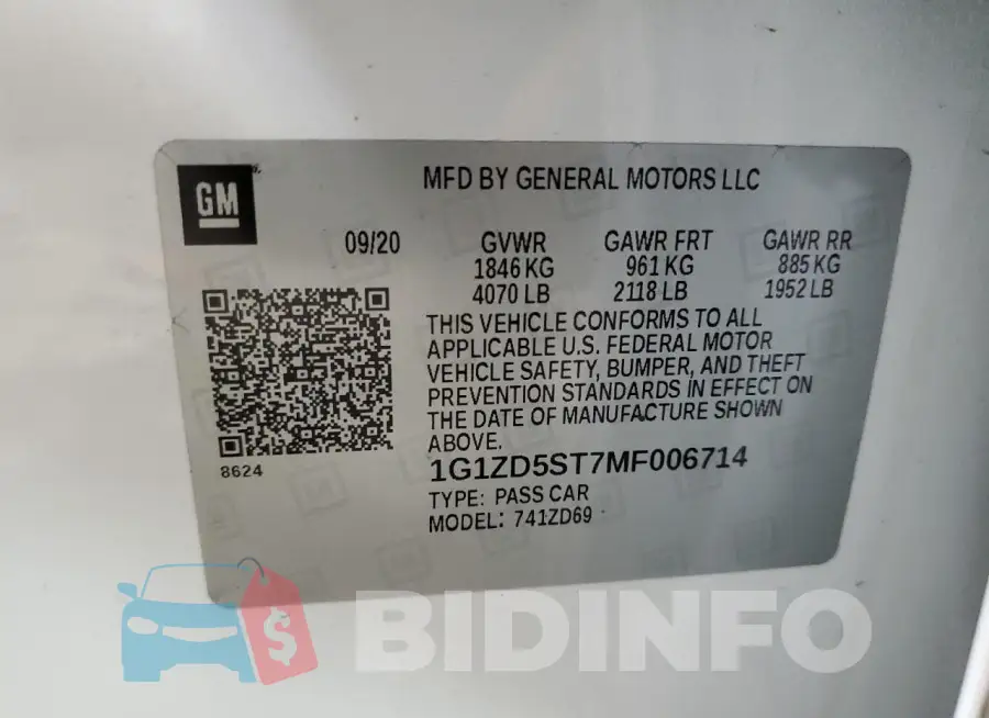 1G1ZD5ST7MF006714 Photo# 12