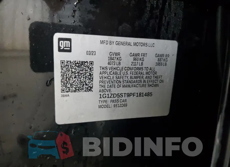 1G1ZD5ST9PF181485 Photo# 12