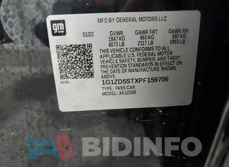 1G1ZD5STXPF159706 Photo# 12