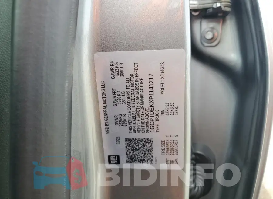 1GCPTDEKXP1141217 Photo# 12