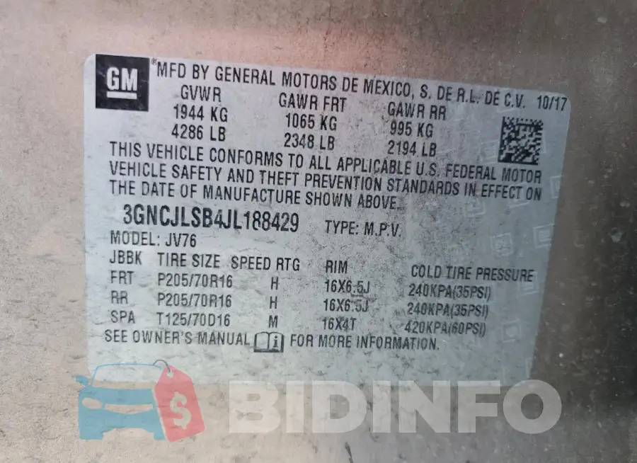 3GNCJLSB4JL188429 Photo# 13
