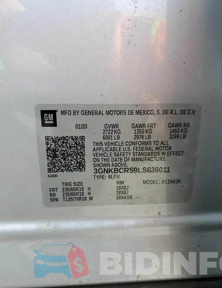 3GNKBCRS9LS636011 Photo# 14