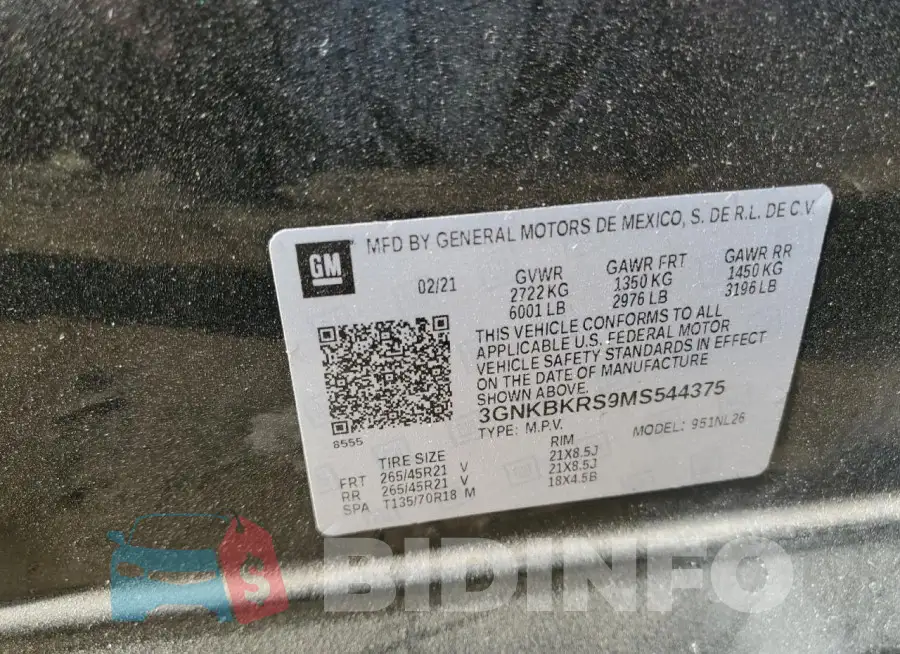 3GNKBKRS9MS544375 Photo# 13