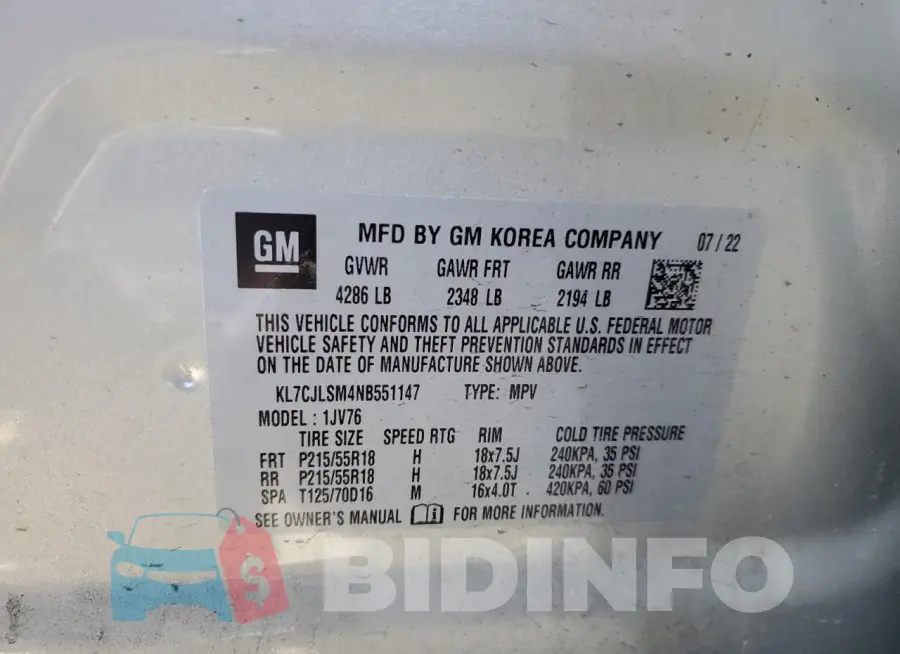 KL7CJLSM4NB551147 Photo# 12