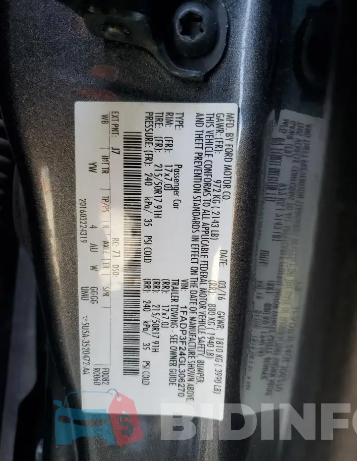 1FADP3F24GL306270 Photo# 13