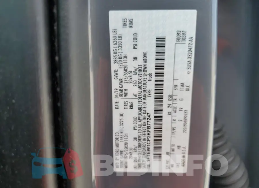 1FTEW1CP2KFB77247 Photo# 12