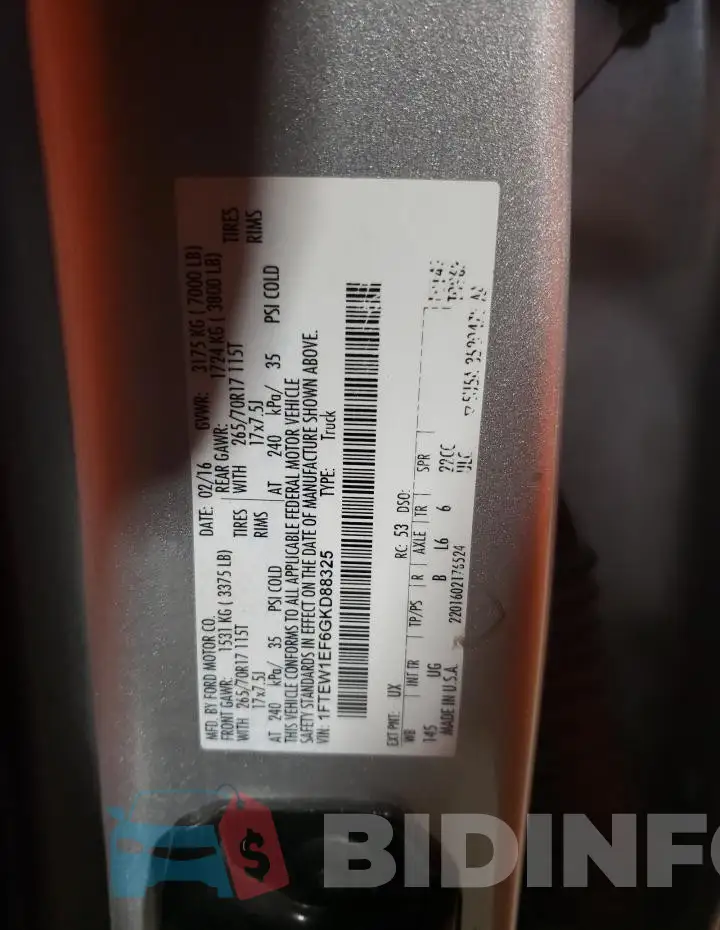 1FTEW1EF6GKD88325 Photo# 12