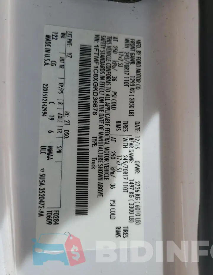 1FTMF1C8XGKD36678 Photo# 12
