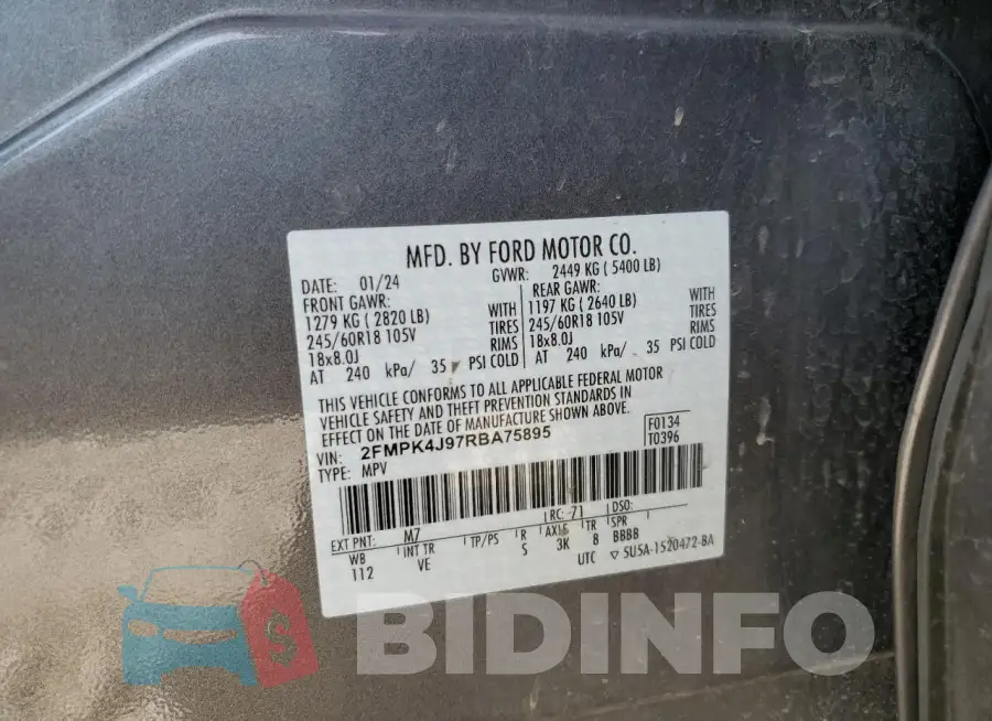 2FMPK4J97RBA75895 Photo# 13