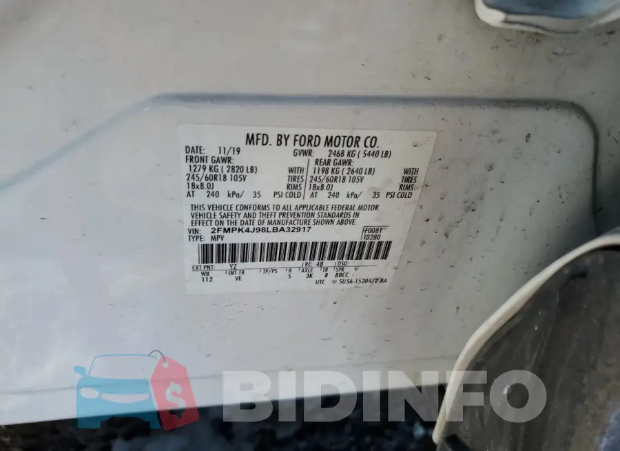 2FMPK4J98LBA32917 Photo# 12