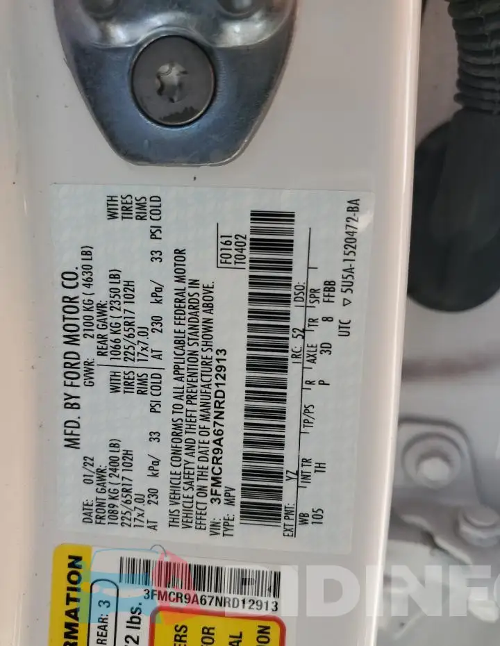 3FMCR9A67NRD12913 Photo# 14