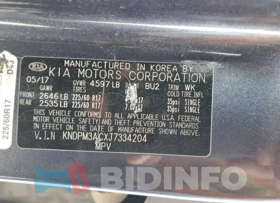 KNDPM3ACXJ7334204 Photo# 12