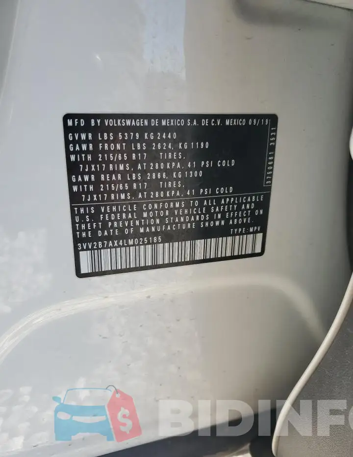 3VV2B7AX4LM025185 Photo# 13