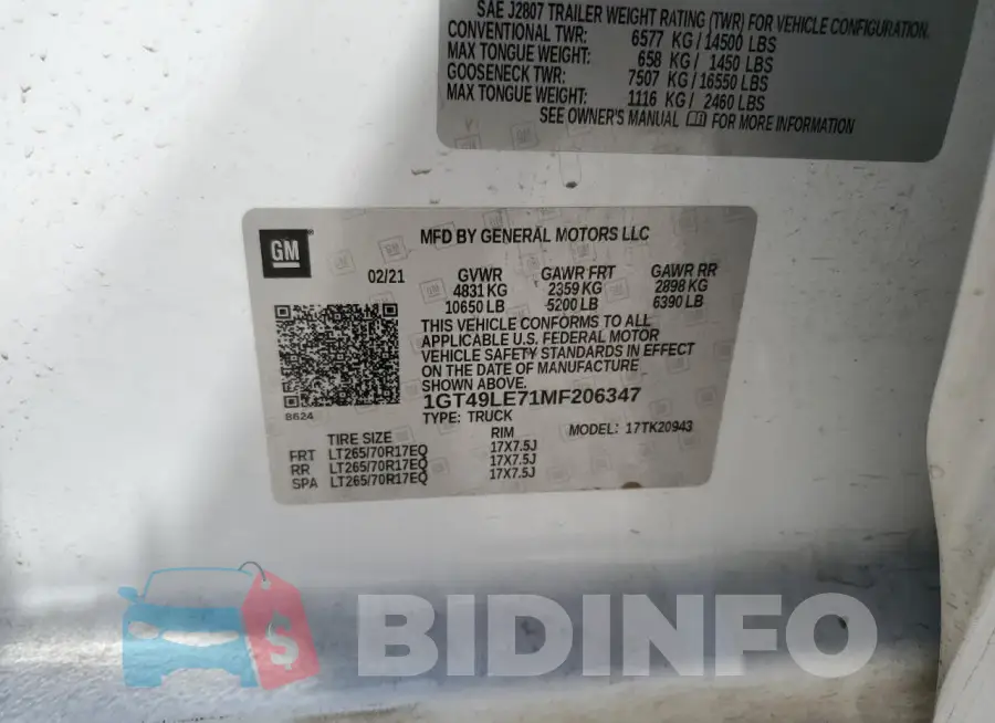 1GT49LE71MF206347 Photo# 12
