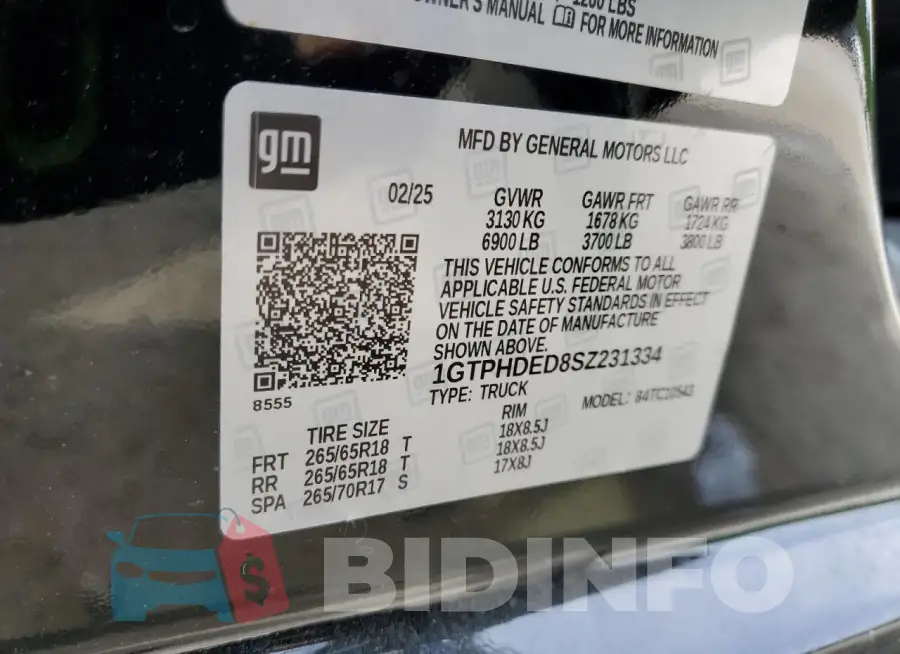 1GTPHDED8SZ231334 Photo# 12