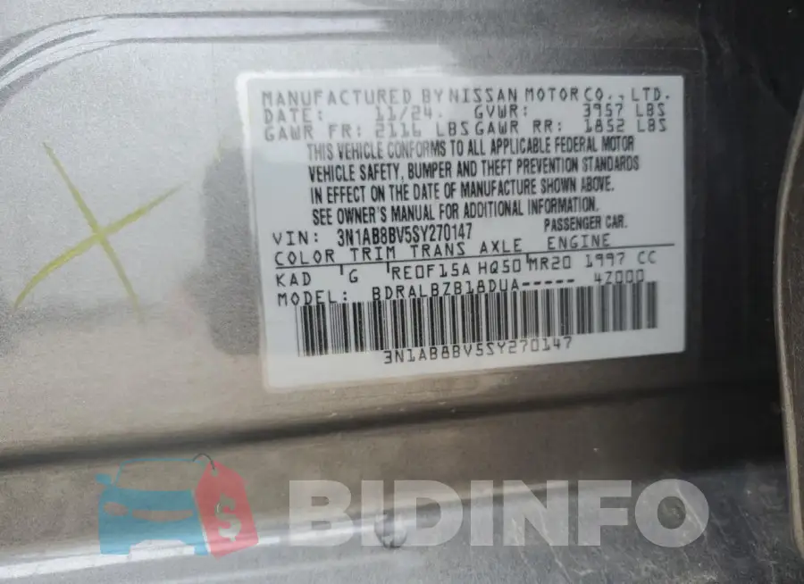 3N1AB8BV5SY270147 Photo# 12