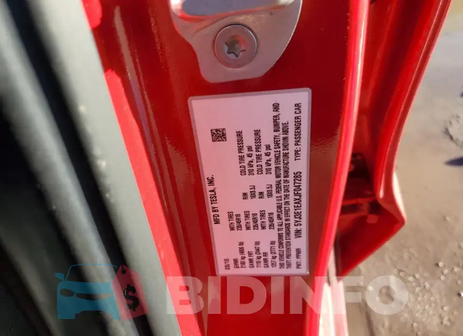 5YJ3E1EAXJF047285 Photo# 12