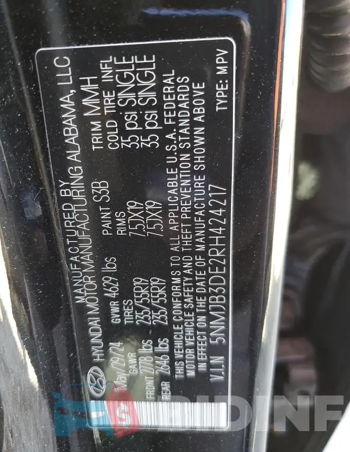 5NMJB3DE2RH424217 Photo# 13