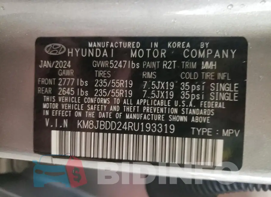 KM8JBDD24RU193319 Photo# 13