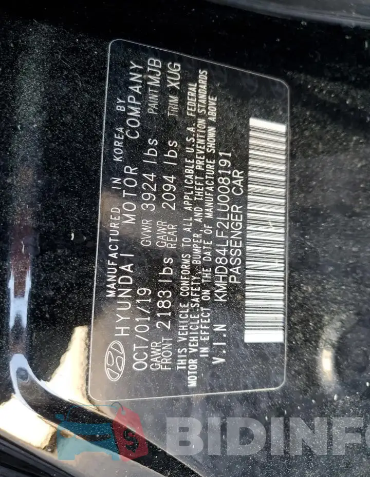 KMHD84LF2LU008191 Photo# 12
