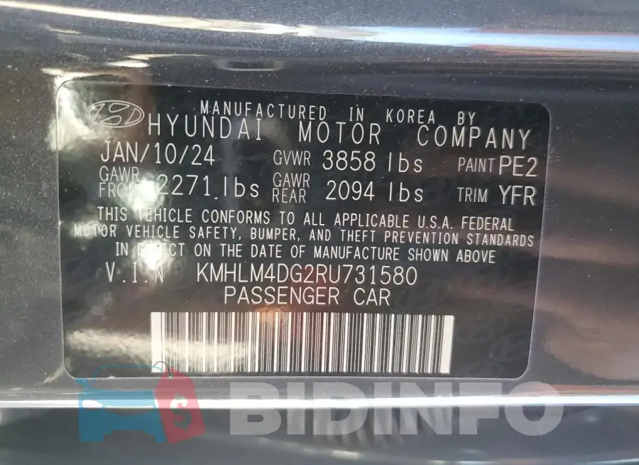 KMHLM4DG2RU731580 Photo# 13