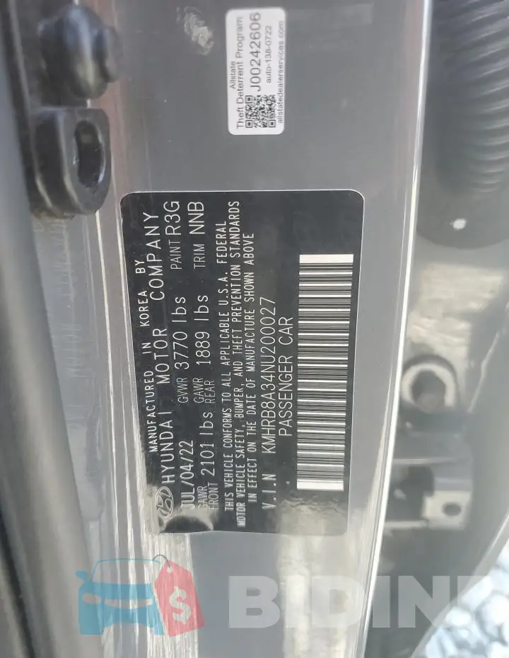 KMHRB8A34NU200027 Photo# 13