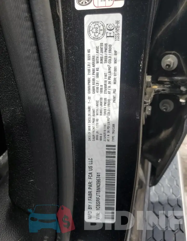 1C6SRFJT8NN396741 Photo# 13