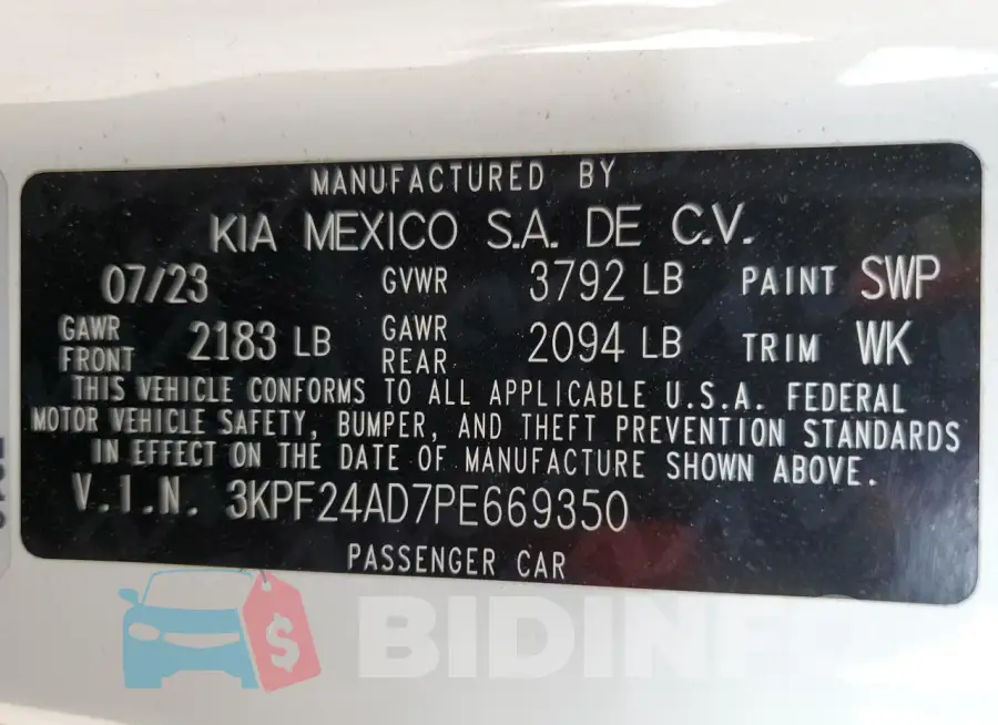 3KPF24AD7PE669350 Photo# 12