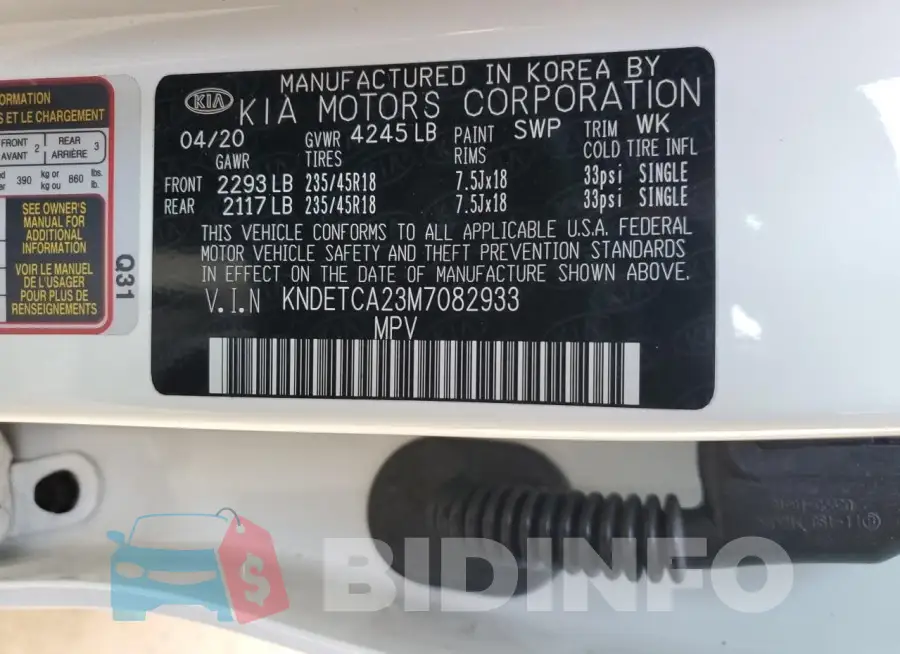 KNDETCA23M7082933 Photo# 13