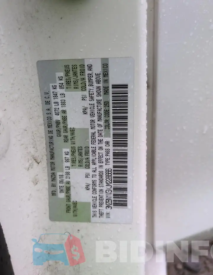 3MZBN1V3XJM228666 Photo# 12