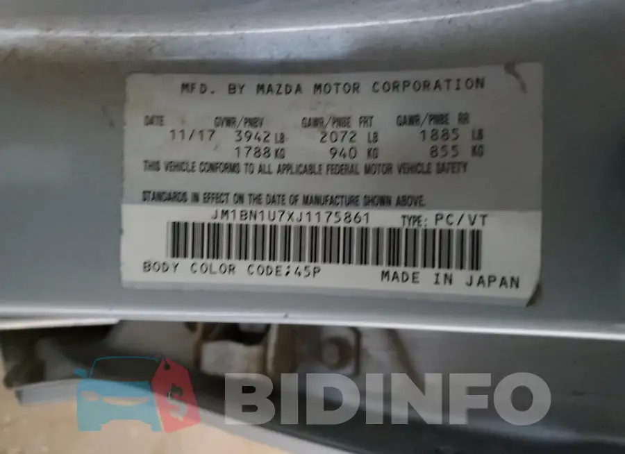 JM1BN1U7XJ1175861 Photo# 12