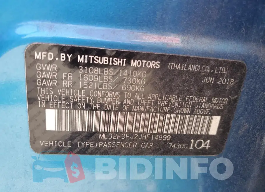 ML32F3FJ2JHF14899 Photo# 12