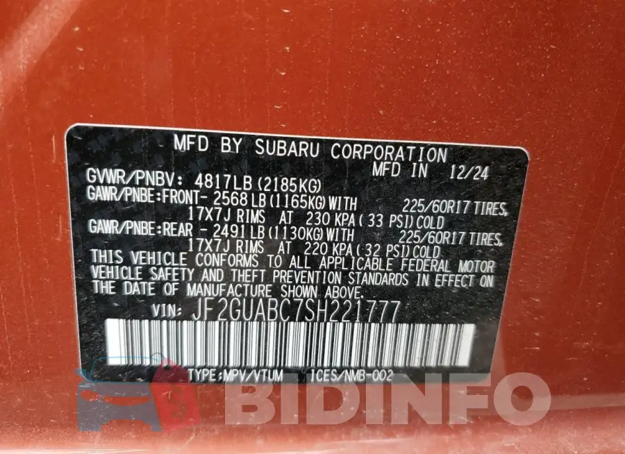 JF2GUABC7SH221777 Photo# 13
