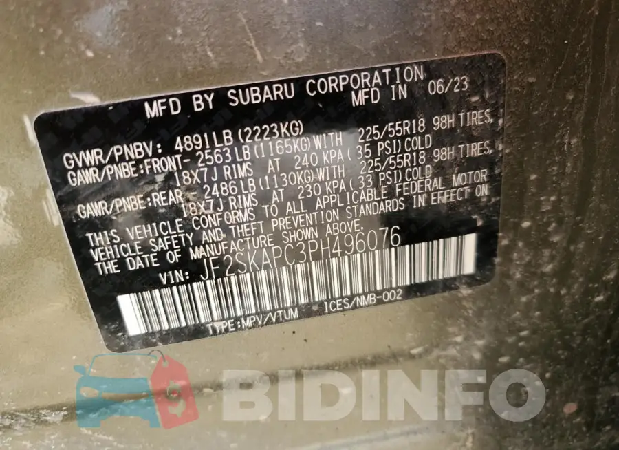 JF2SKAPC3PH496076 Photo# 13