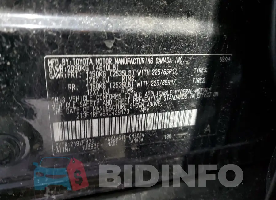 2T3F1RFV8RC429170 Photo# 13