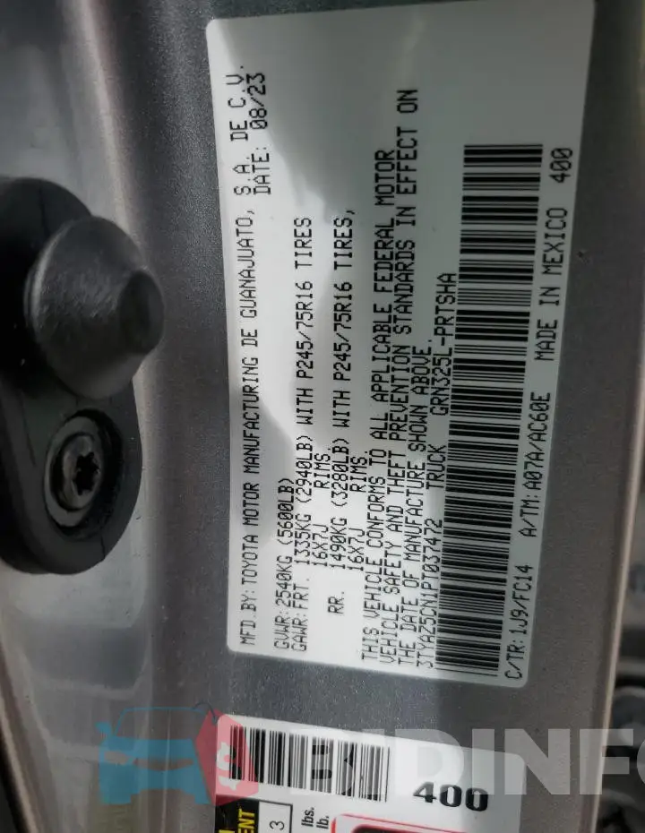3TYAZ5CN1PT037472 Photo# 12