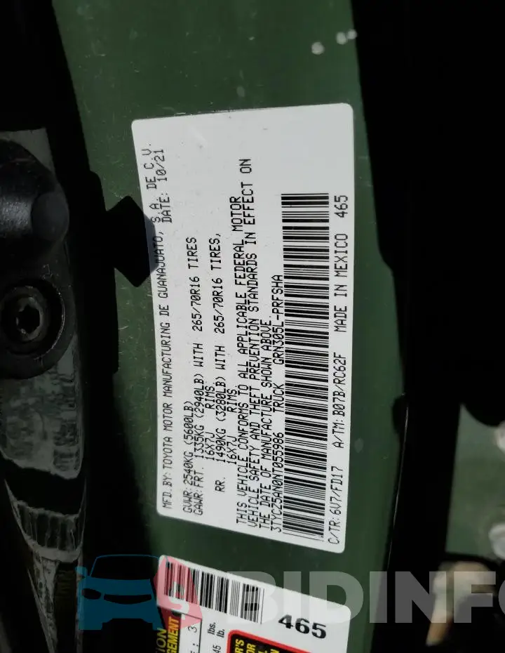 3TYCZ5AN0NT055986 Photo# 12