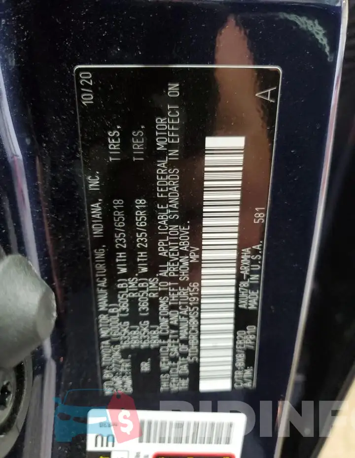 5TDHBRCH8MS519156 Photo# 14