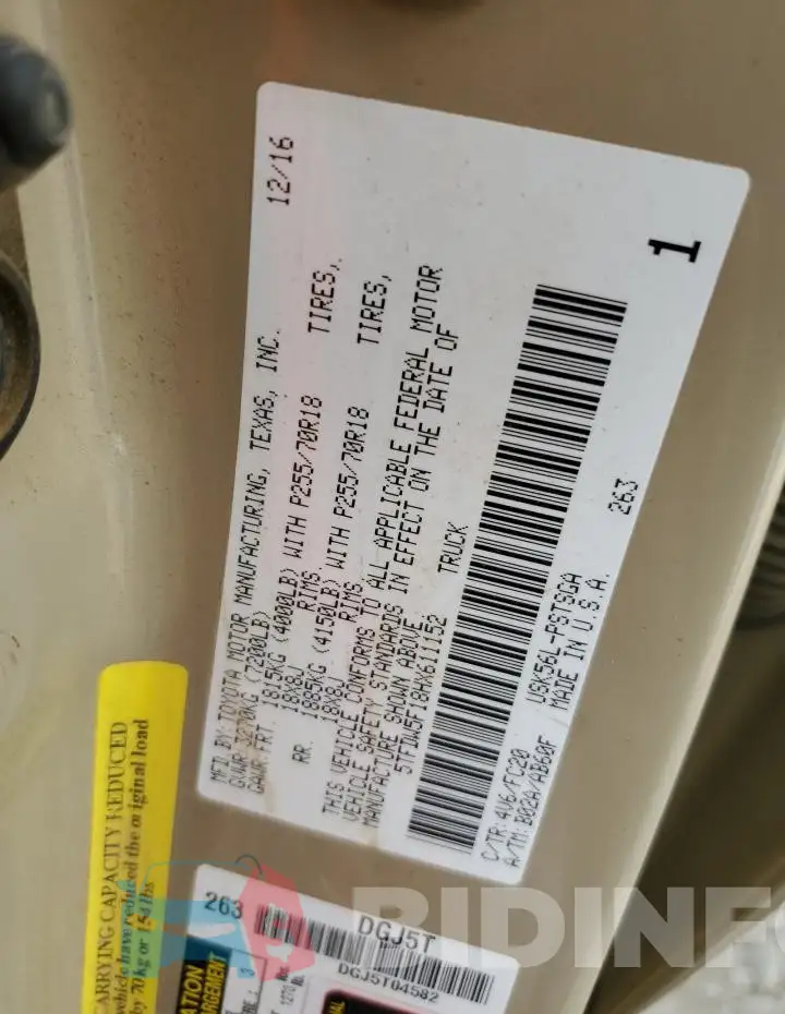 5TFDW5F18HX611152 Photo# 12
