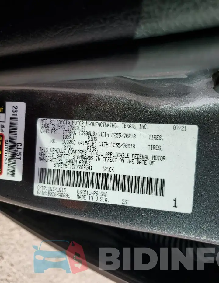 5TFEY5F15MX289241 Photo# 12