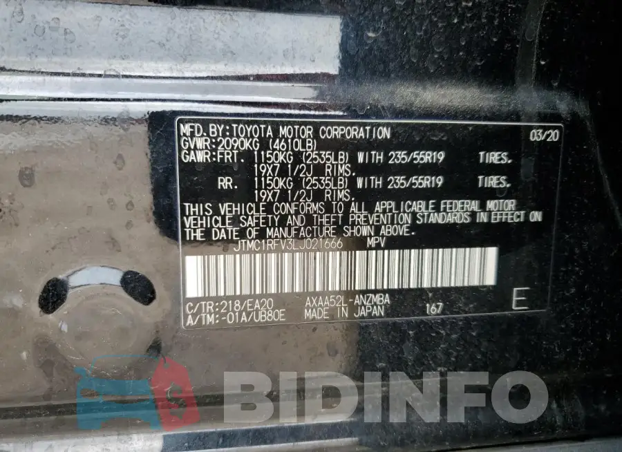 JTMC1RFV3LJ021666 Photo# 13