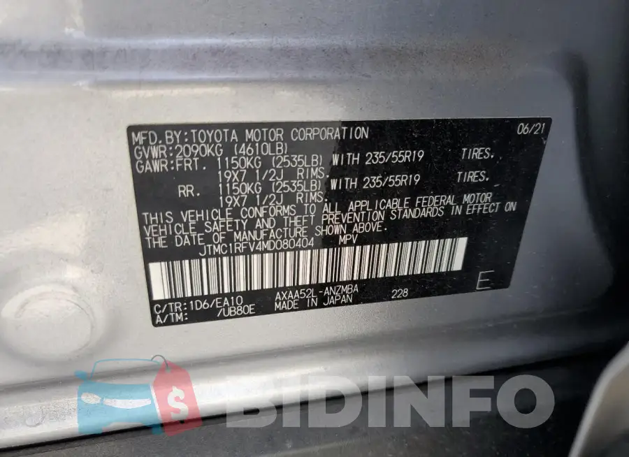 JTMC1RFV4MD080404 Photo# 14