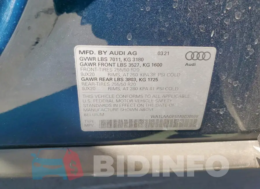 WA1LAAGE5MB030598 Photo# 14