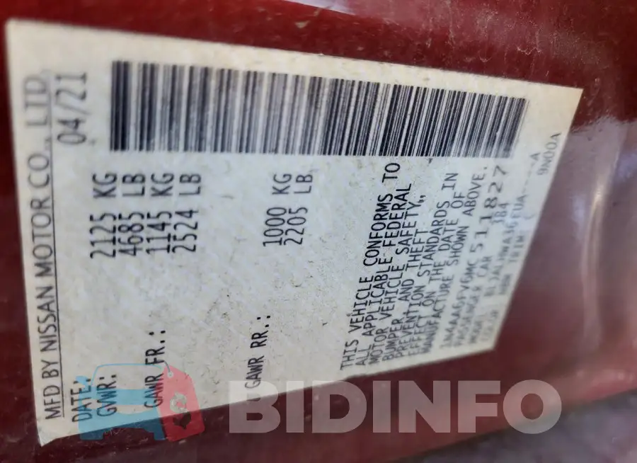 1N4AA6FV6MC511827 Photo# 13