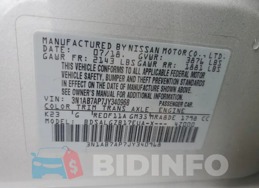 3N1AB7AP7JY340968 Photo# 12