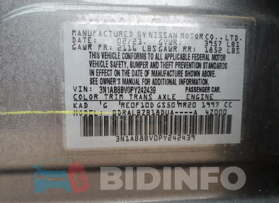 3N1AB8BV0PY242439 Photo# 12
