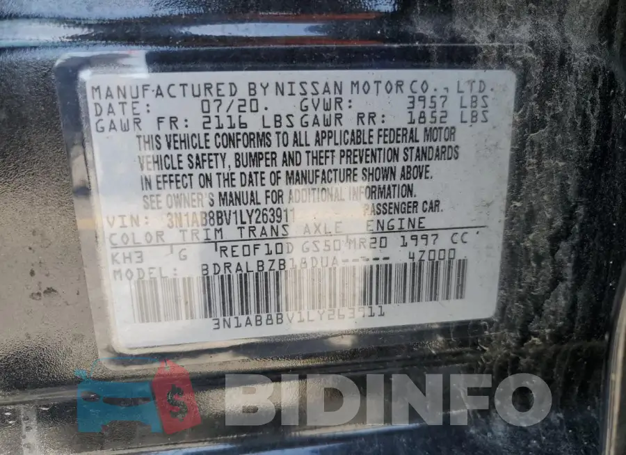 3N1AB8BV1LY263911 Photo# 12