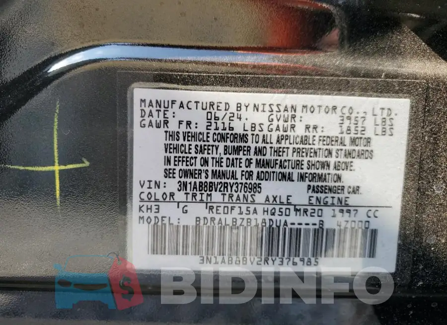 3N1AB8BV2RY376985 Photo# 12